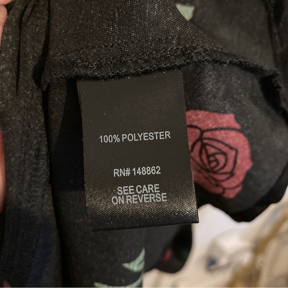 Torrid Silky Brushed Charmeuse Rose Print Faux Wrap Midi Dress - Picture 9 of 9